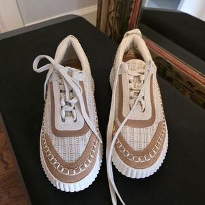 Dolce Vita Beige and White Sneakers